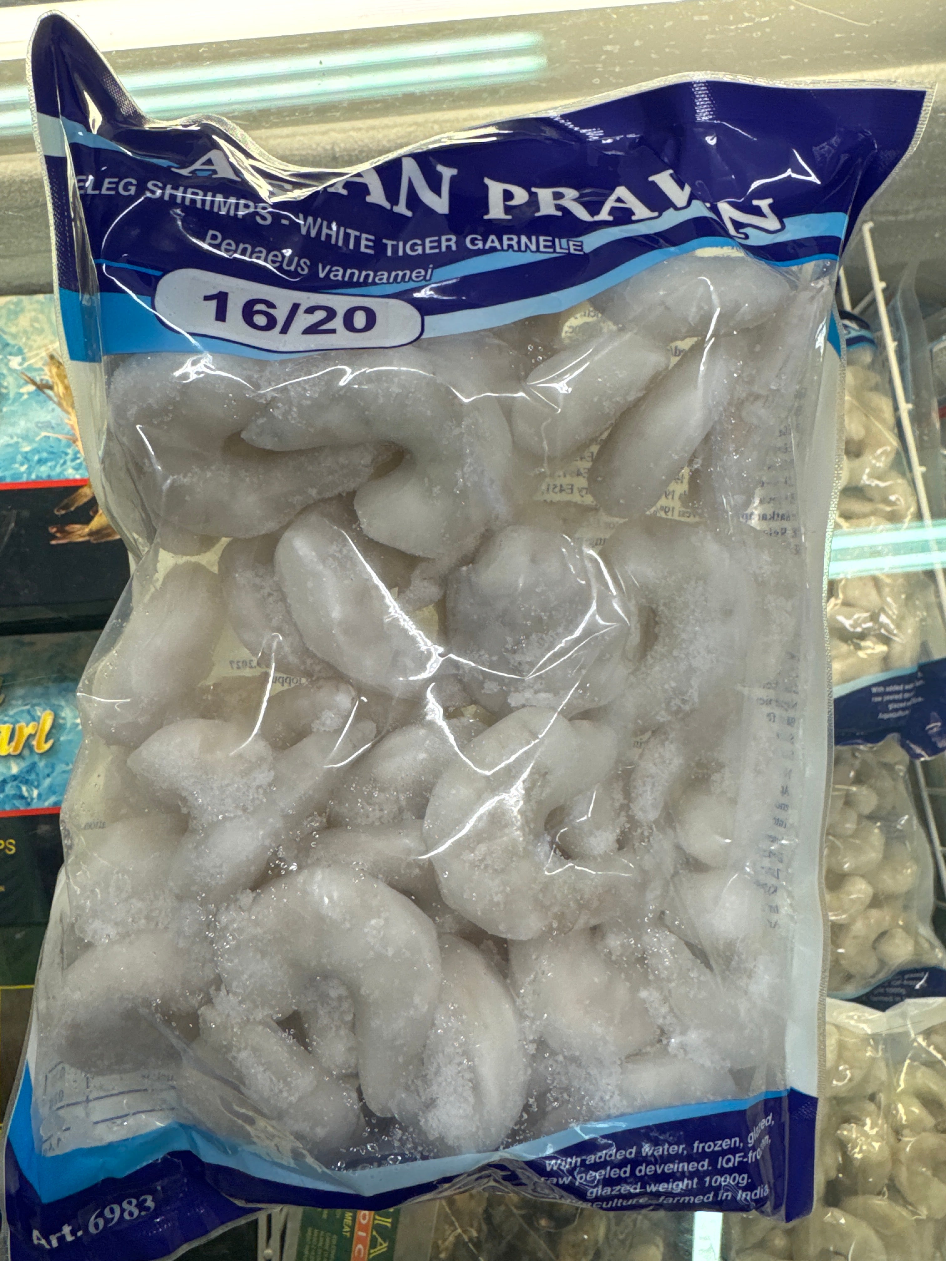 ANAM | Whiteleg Shrimps PD Cleaned 16/20 - 1kg | 生去壳去肠白虾 | Tom the bo dau rut chi 16/20