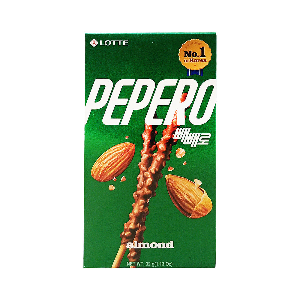 ANAM | LOTTE PEPERO Biscuit Sticks Almond 32 G | 杏仁饼干棒 | Banh que Almond