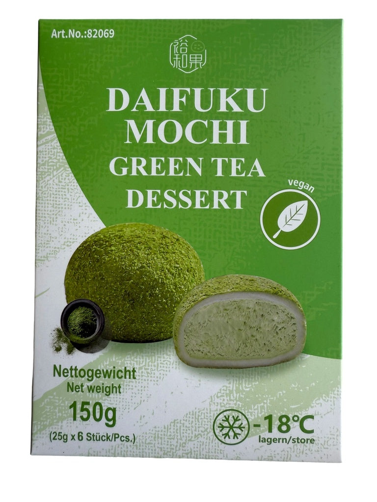 ANAM | Daifuku Frozen Lactose-Free Mochi Green Tea 150g | 大福冷冻无乳糖抹茶麻糬 150克 | Pakastettu laktoositon matcha mochi 150g | Mochi matcha khong lactose Daifuku 150g