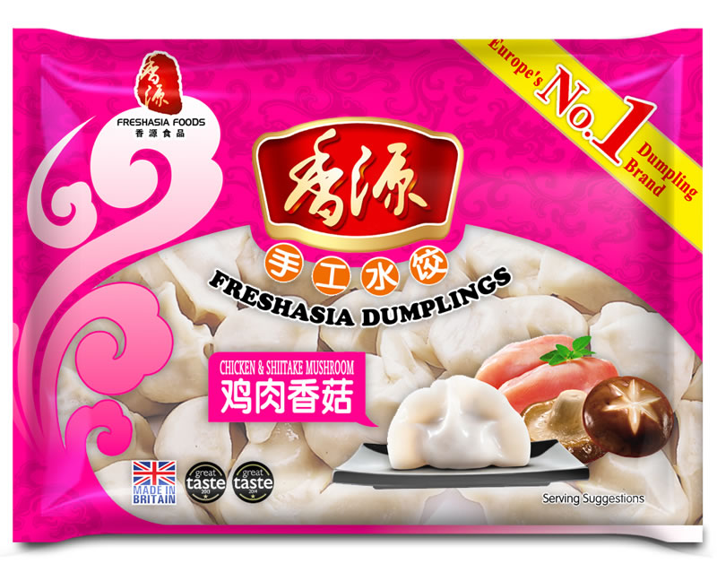 ANAM | FF Chicken and Mushroom Dumplings 400g | 香源鸡肉香菇水饺 400克 | FF kana-sieninyytit 400g | Ha cao ga nam FF 400g