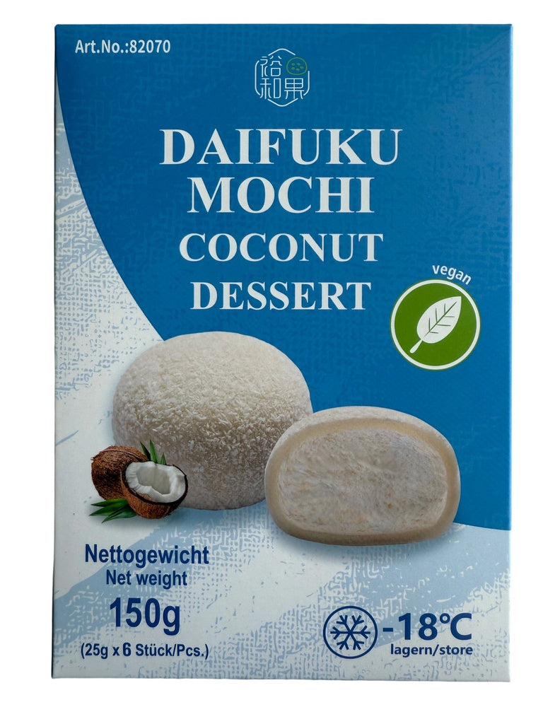 ANAM | Daifuku Frozen Lactose-Free Mochi Coconut 150g | 大福冷冻无乳糖椰子麻糬 150克 | Pakastettu laktoositon kookos mochi 150g | Mochi dua khong lactose Daifuku 150g